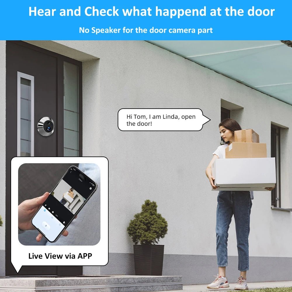 Smart Türkamera 3MP WiFi mit Bewegungserkennung - flohmarkt-deutschland.shop