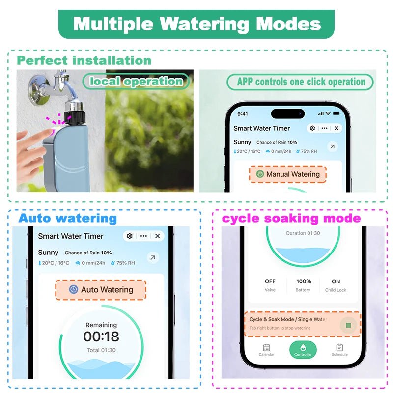 Smart Tuya WiFi Garten Bewässerung Timer Sprinkler Ventil Programmierbare Auto Bewässerung Bewässerung Timer Bewässerung Bewässerung System - flohmarkt-deutschland.shop