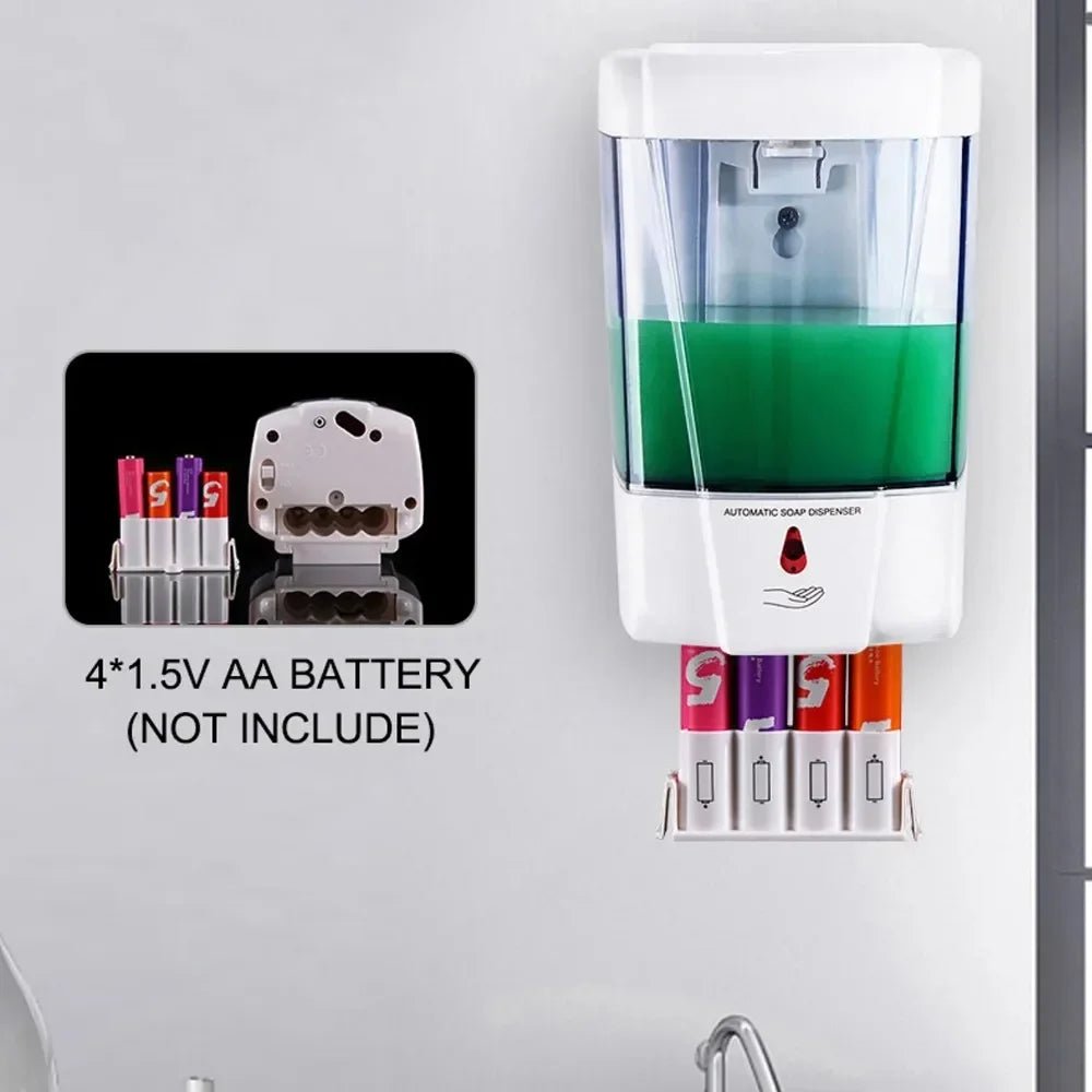 SmartClean Automatischer Seifenspender 700 ml Wandmontiert Batteriebetrieben - Schaum und Flüssigseife, 0-10 cm Reichweite - flohmarkt-deutschland.shop