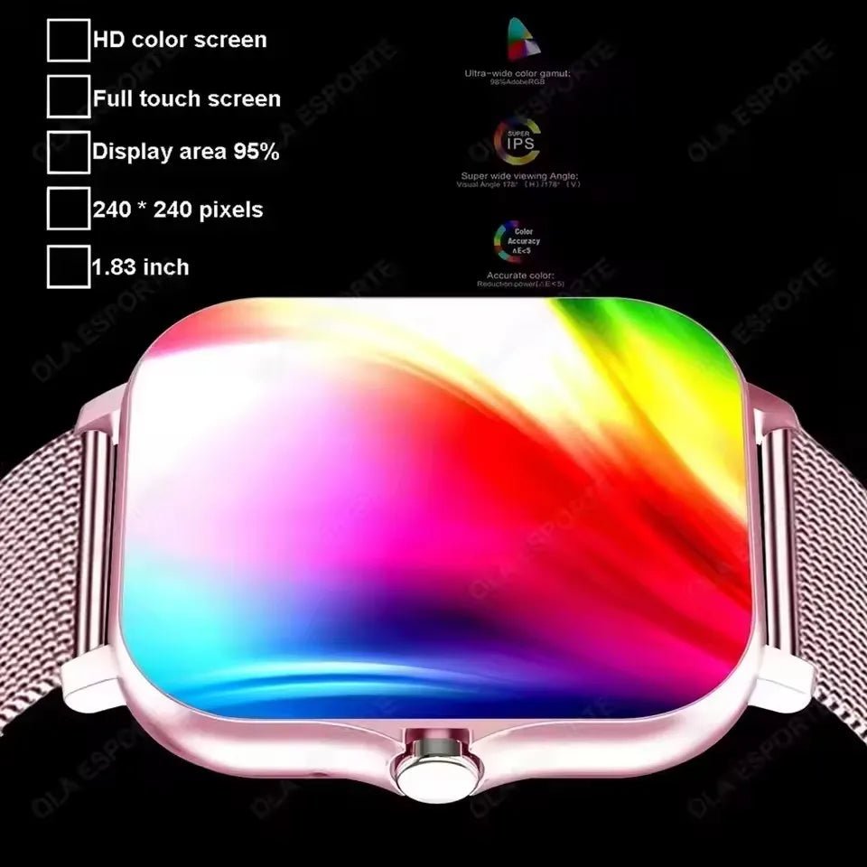 Smartwatch, kabelloses Anrufen/Zifferblatt, Multi-Sport-Modus, Anruferinnerung und Ablehnung, SMS-Erinnerung, für iPhone/Andriod - flohmarkt-deutschland.shop