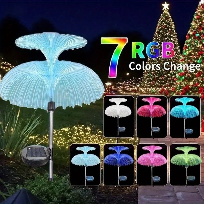 Solar LED Gartenleuchte Quallen 7 Farben Weg Außenbeleuchtung - flohmarkt-deutschland.shop