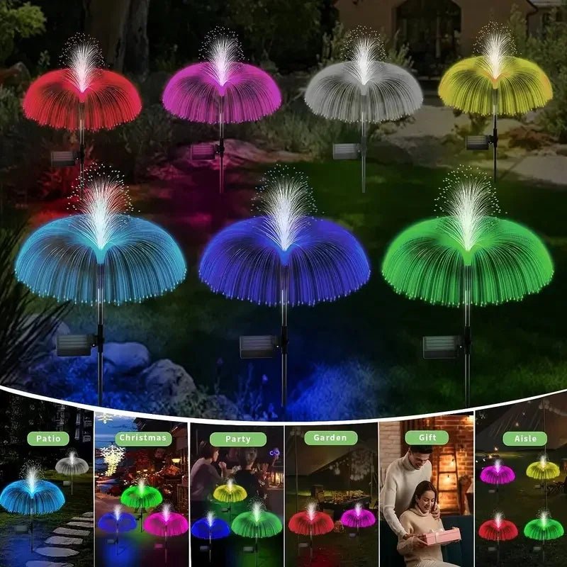 Solar LED Gartenleuchte Quallen 7 Farben Weg Außenbeleuchtung - flohmarkt-deutschland.shop