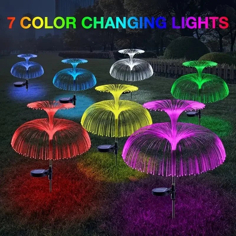 Solar LED Gartenleuchte Quallen 7 Farben Weg Außenbeleuchtung - flohmarkt-deutschland.shop