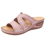 Sommer 2025, Damensandalen mit freiliegenden Zehen, Retro-Anti-Rutsch-Leder, lässige, modische, vielseitige Damensandalen - flohmarkt-deutschland.shop