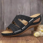 Sommer 2025, Damensandalen mit freiliegenden Zehen, Retro-Anti-Rutsch-Leder, lässige, modische, vielseitige Damensandalen - flohmarkt-deutschland.shop