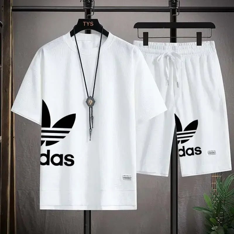 Sommer 2025 Neues Herren-Pullover-Sportbekleidungsset, modisches Basketball-Freizeitset für Herren mit kurzärmeligem T-Shirt + Shorts, zweiteiliges Set. - flohmarkt-deutschland.shop