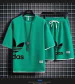 Sommer 2026 Neues Herren-Pullover-Sportbekleidungsset, modisches Basketball-Freizeitset für Herren mit kurzärmeligem T-Shirt + Shorts, zweiteilig - flohmarkt-deutschland.shop