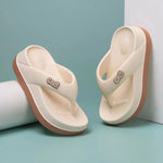 Sommer Damen Flip-Flops 3 cm Höhe rutschfeste Sommersandalen Damen Slides Mädchen Hausschuhe - flohmarkt-deutschland.shop