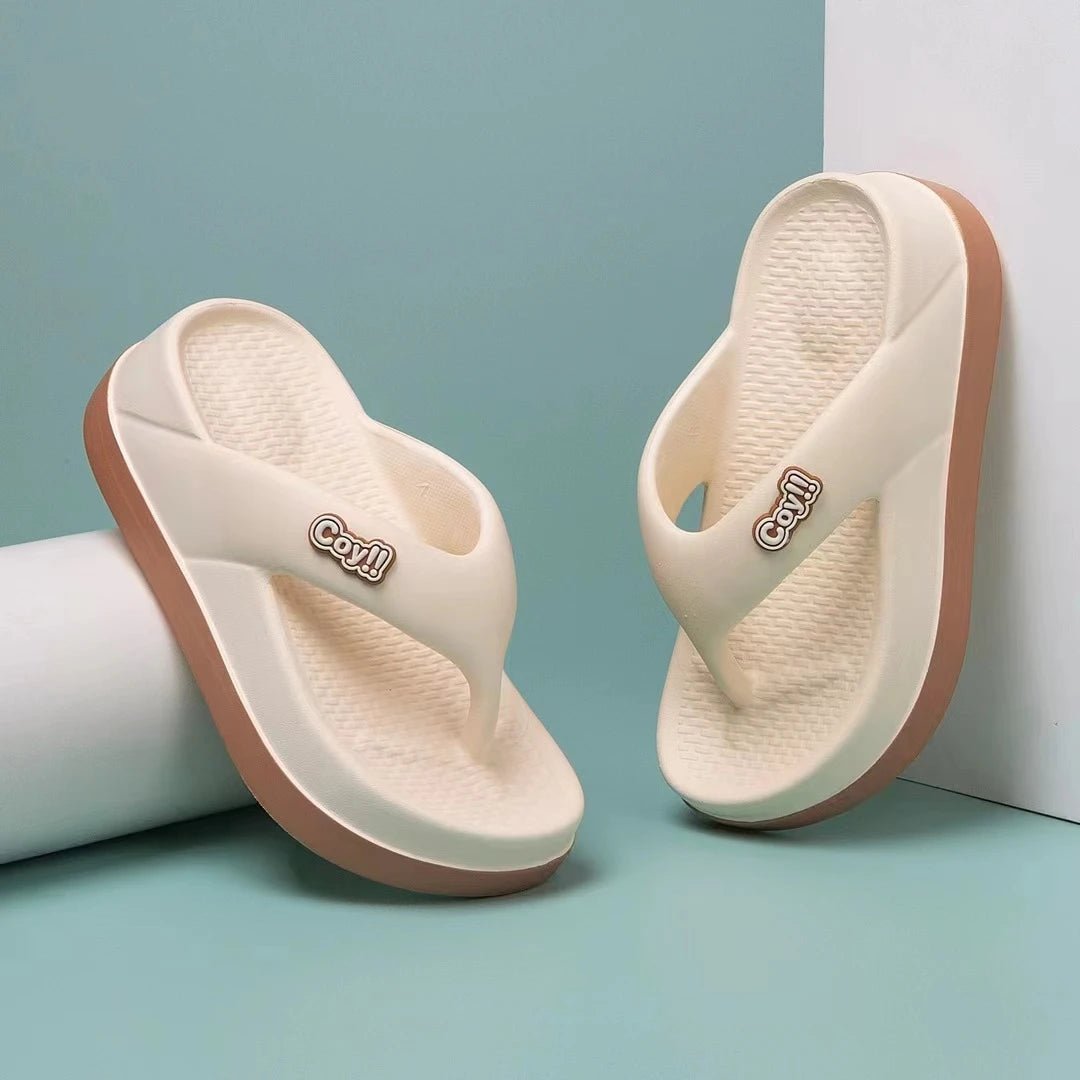 Sommer Damen Flip-Flops 3 cm Höhe rutschfeste Sommersandalen Damen Slides Mädchen Hausschuhe - flohmarkt-deutschland.shop
