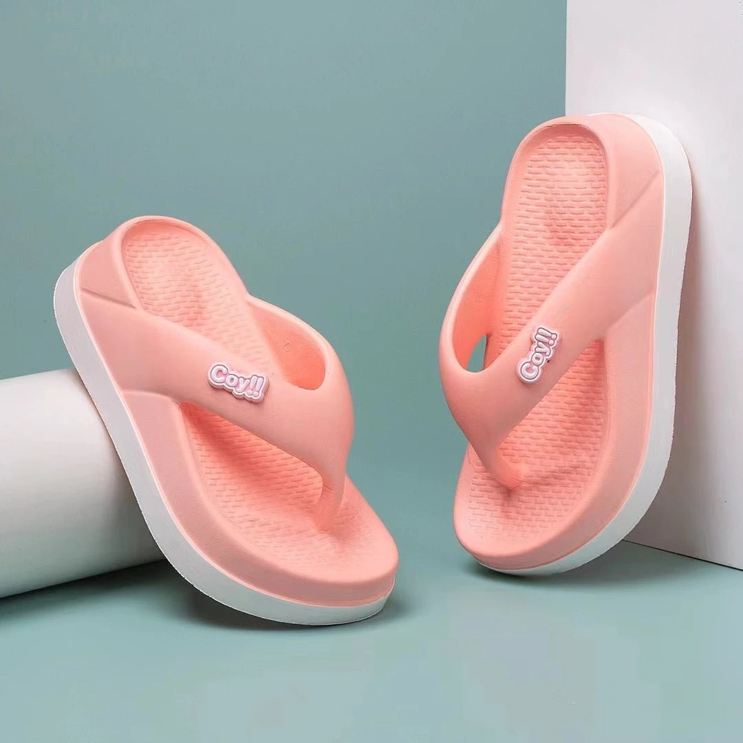 Sommer Damen Flip-Flops 3 cm Höhe rutschfeste Sommersandalen Damen Slides Mädchen Hausschuhe - flohmarkt-deutschland.shop