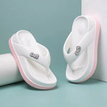 Sommer Damen Flip-Flops 3 cm Höhe rutschfeste Sommersandalen Damen Slides Mädchen Hausschuhe - flohmarkt-deutschland.shop