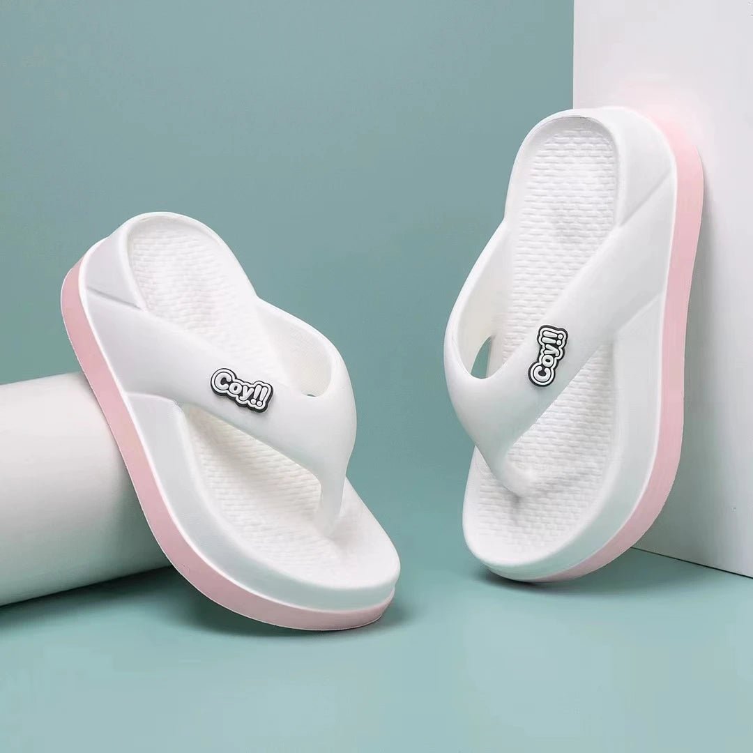 Sommer Damen Flip-Flops 3 cm Höhe rutschfeste Sommersandalen Damen Slides Mädchen Hausschuhe - flohmarkt-deutschland.shop