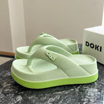 Sommer Damen Flip-Flops 3 cm Höhe rutschfeste Sommersandalen Damen Slides Mädchen Hausschuhe - flohmarkt-deutschland.shop