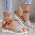 Sommer Frau Sandalen Schuhe Weiche Schuhe Frau Elegante Sandalen Frau Keil Damen Schuhe Party Schuhe Weibliche Frauen Sandale - flohmarkt-deutschland.shop