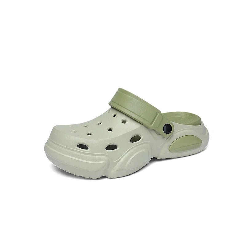 Sommer-Herren-Sandalen mit dicken Sohlen, rutschfest, atmungsaktiv, Zehenkappen-Sandalen, lässige Strand-Hausschuhe - flohmarkt-deutschland.shop
