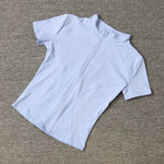 Sommer Hohe Qualität Taille Abnehmen Training Tops frauen Schnell trocknend Engen Stehkragen Voll Zipper Kurzen Ärmeln Yoga shirts - flohmarkt-deutschland.shop