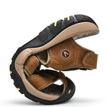 Sommer Männer Sandalen Aus Echtem Leder Herren Casual Schuhe Outdoor Männer Leder Sandalen für Männer Strand Schuhe Römische Schuhe Plus Größe 38-48 - flohmarkt-deutschland.shop