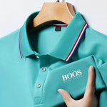 Sommer Mode Neue männer Kurzarm Designer Exquisite Dreidimensionale Stickerei POLO Atmungsaktive Revers Business T-shirt - flohmarkt-deutschland.shop