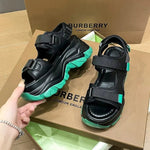 Sommer Neue Dicken Boden Sandalen für Frauen Casual Sport Stil Runden Kopf High Heels Weibliche Schuhe Schwarz Gladiator Sandales Femmes - flohmarkt-deutschland.shop