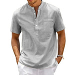 Sommer Neue männer Casual Slim Fit Polo-Shirt Einfarbig Atmungsaktive Taste Kurzarm Top Erfrischende und Bequeme T-shirt - flohmarkt-deutschland.shop