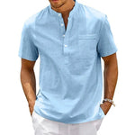 Sommer Neue männer Casual Slim Fit Polo-Shirt Einfarbig Atmungsaktive Taste Kurzarm Top Erfrischende und Bequeme T-shirt - flohmarkt-deutschland.shop