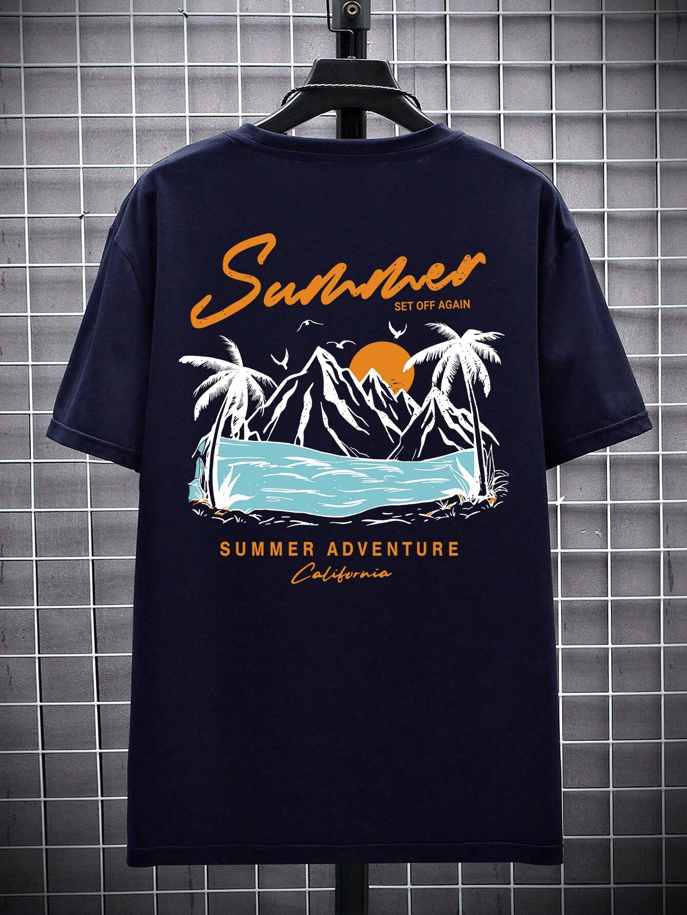 Sommer Set Off Again Adventure California Herren T-Shirt Baumwolle Lose T-Shirt Kleidung Mode Sweat Kleidung Übergroße Sommer Tops - flohmarkt-deutschland.shop