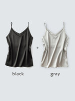 Spaghettiträger-Top für Damen, Neckholder, V-Ausschnitt, Basic, weiß, Cami, ärmellos, Satin-Seiden-Tanktops, Damen-Sommer-Unterhemd - flohmarkt-deutschland.shop