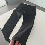 Spring Autumn 2025 New Splicing Cutting Elastic Waist Large Size Boys Washed Loose Wide Leg Big Pocket Scimitar Drawstring Jeans - flohmarkt-deutschland.shop