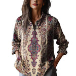 Spring Autumn Women's Casual Long Sleeve Shirts Floral Print Pullover Shirt Herbst Damen Kleidung Camisa Blouses Woman - flohmarkt-deutschland.shop