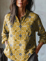 Spring Autumn Women's Casual Long Sleeve Shirts Floral Print Pullover Shirt Herbst Damen Kleidung Camisa Blouses Woman - flohmarkt-deutschland.shop