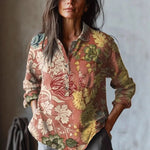 Spring Autumn Women's Casual Long Sleeve Shirts Floral Print Pullover Shirt Herbst Damen Kleidung Camisa Blouses Woman - flohmarkt-deutschland.shop