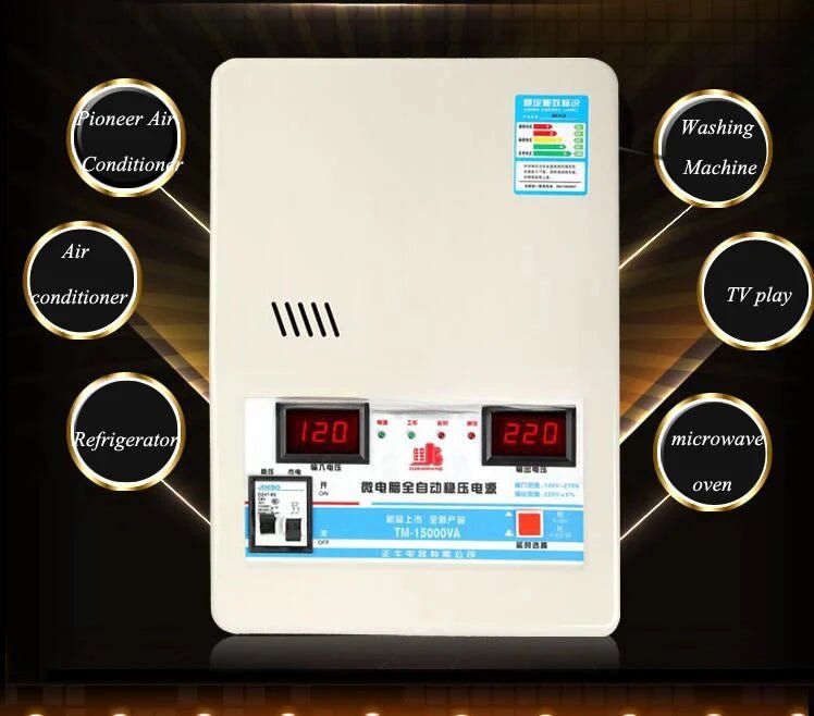 StabiTech 15KVA Spannungsstabilisator - Automatische Regulierung Für Haushalt 120V-270V Eingang 220V Ausgang - flohmarkt-deutschland.shop