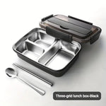 StahlBento Auslaufsichere Lunchbox Aus Edelstahl Mit 3 Von 4 Fächern - Langlebig Leicht Zu Reinigen - flohmarkt-deutschland.shop