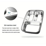 StahlBento Auslaufsichere Lunchbox Aus Edelstahl Mit 3 Von 4 Fächern - Langlebig Leicht Zu Reinigen - flohmarkt-deutschland.shop