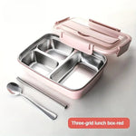 StahlBento Auslaufsichere Lunchbox Aus Edelstahl Mit 3 Von 4 Fächern - Langlebig Leicht Zu Reinigen - flohmarkt-deutschland.shop