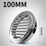 Stainless steel Exterior wall air outlet vent grille 70-200mm round duct cap air ventilation cover hole plug ventilation system - flohmarkt-deutschland.shop