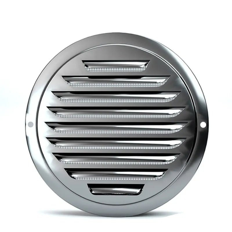 Stainless steel Exterior wall air outlet vent grille 70-200mm round duct cap air ventilation cover hole plug ventilation system - flohmarkt-deutschland.shop
