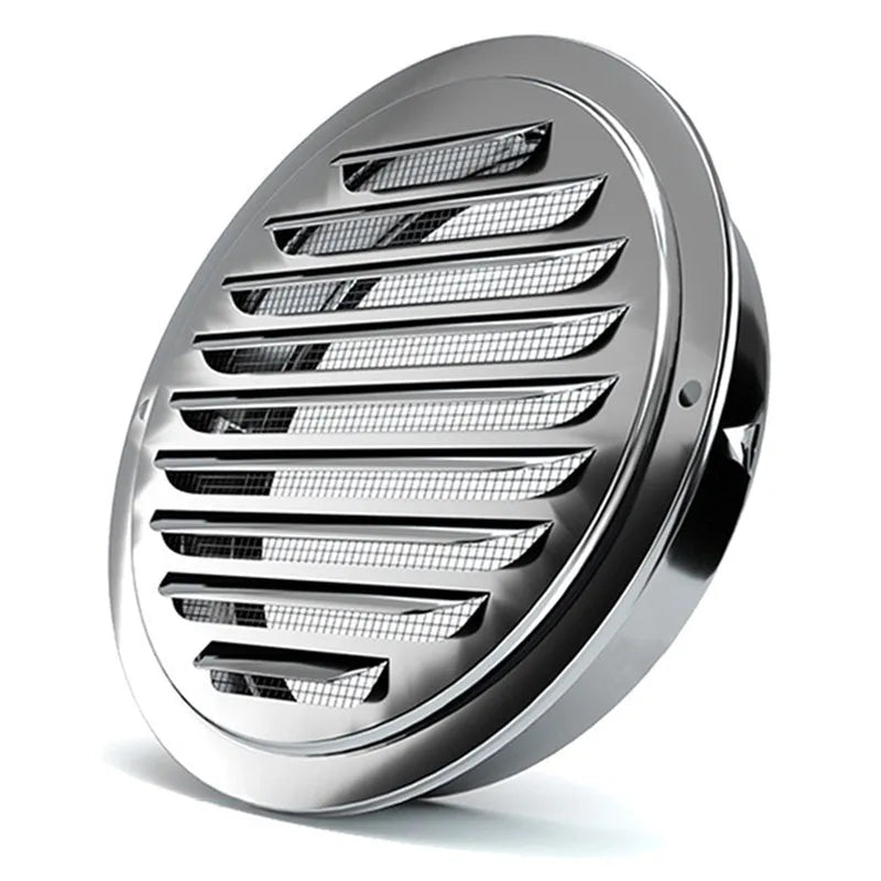 Stainless steel Exterior wall air outlet vent grille 70-200mm round duct cap air ventilation cover hole plug ventilation system - flohmarkt-deutschland.shop