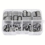 Stainless Steel Flat Washer Assortment Kit (M2, M2.5, M3, M4, M5, M6, M8, M10) - Suitable for Home Decorations& Factory Repairs - flohmarkt-deutschland.shop
