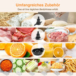 Stainless Steel Stand Mixer & Food Processor Dough Kneader with Dual Bowls (1.8L+1.2L), 5-Speed Settings for Mixing, Chopping, - flohmarkt-deutschland.shop