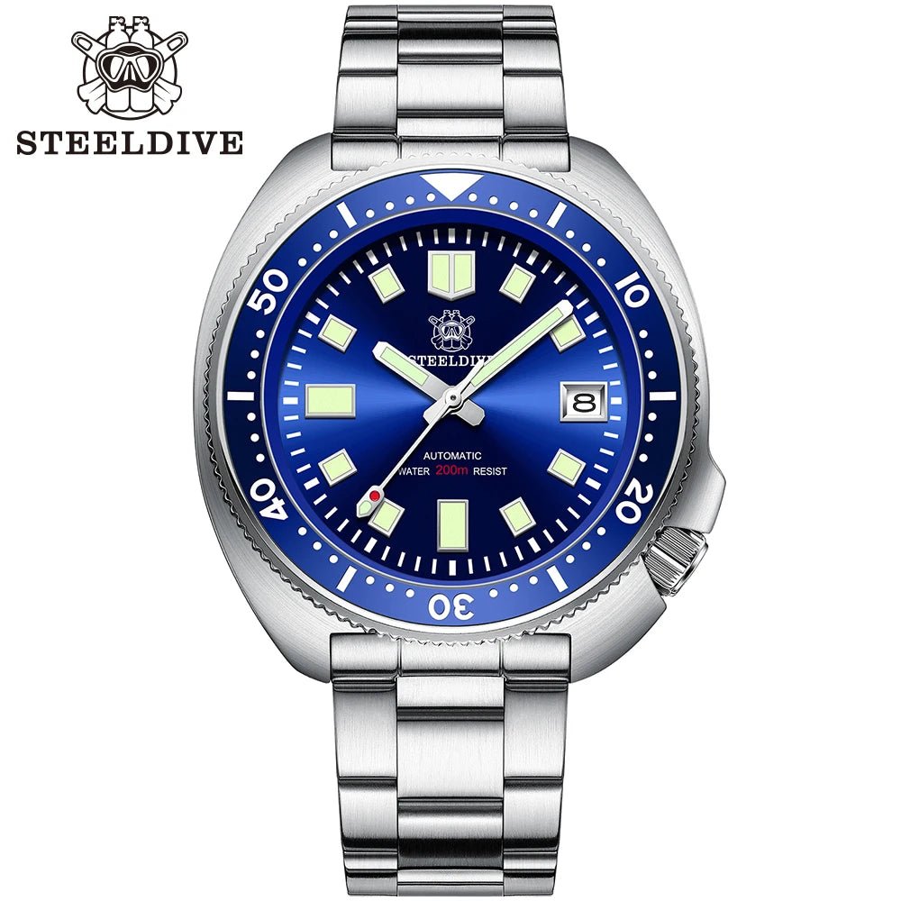 Steeldive SD1970 Taucheruhr – 200m, Saphirglas, NH35 Automatik, Keramiklünette, 44mm - flohmarkt-deutschland.shop