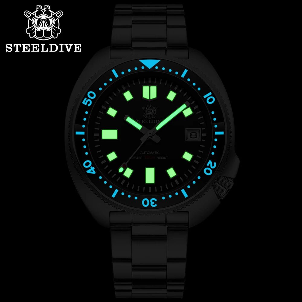 Steeldive SD1970 Taucheruhr – 200m, Saphirglas, NH35 Automatik, Keramiklünette, 44mm - flohmarkt-deutschland.shop