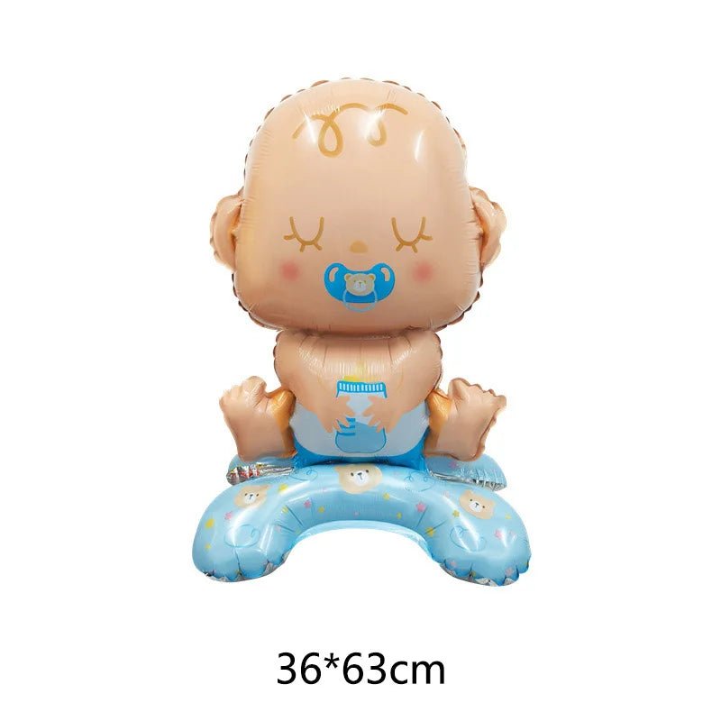 Stehender Ballon für Babys, Jungen, Babys, Mädchen, mit Sockel für Babyparty-Dekoration, Babyflaschenballon, Baby-Gender-Reveal-Dekoration - flohmarkt-deutschland.shop