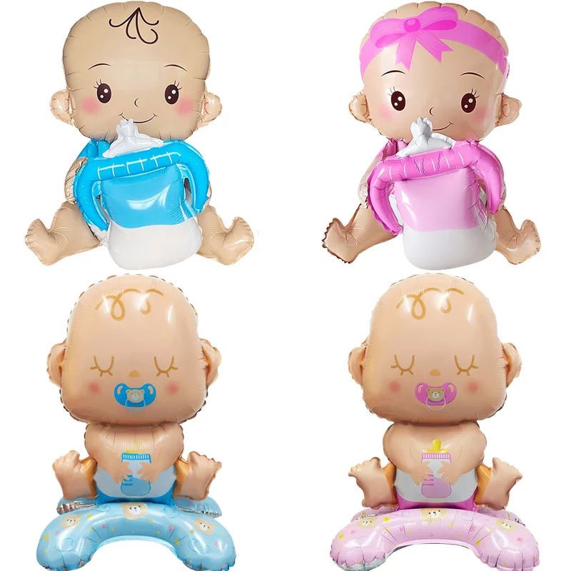 Stehender Ballon für Babys, Jungen, Babys, Mädchen, mit Sockel für Babyparty-Dekoration, Babyflaschenballon, Baby-Gender-Reveal-Dekoration - flohmarkt-deutschland.shop