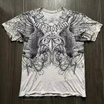 Summer European and American fashion men's breathable and comfortable round neck T-shirt wing cross print outdoor top - flohmarkt-deutschland.shop