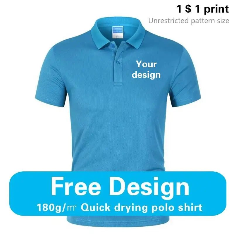 Summer Fashion Men And Women Short Sleeve Polo Custom Printing Logo Casual Lapel Shirt Embroidery Pattern Quick Dry Top Design - flohmarkt-deutschland.shop