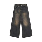 Summer Men Baggy Jeans Unisex Vintage American Style Straight Wide Leg Denim Pants Fashion Brand Hot Sale Casual Trousers - flohmarkt-deutschland.shop