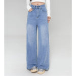 Summer Men Baggy Jeans Unisex Vintage American Style Straight Wide Leg Denim Pants Fashion Brand Hot Sale Casual Trousers - flohmarkt-deutschland.shop