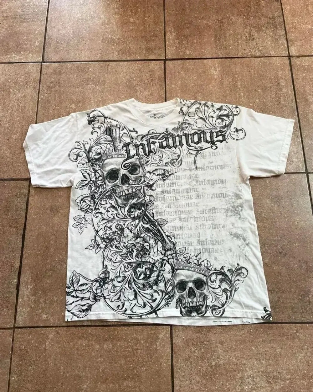 Summer Men's Breathable Round Neck T-shirt Y2K Retro Clothing Punk Hip Hop Pattern Printed Outdoor Fashion Top - flohmarkt-deutschland.shop
