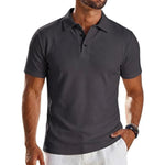 Summer Mens Short Sleeve T-Shirt Lapel Solid Lightweight Polo Shirt Breathable Streetwear Ice Silk Polo Quick Dry Shirts for Men - flohmarkt-deutschland.shop